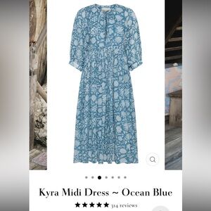Daughters of India ~ Kyra Midi Dress ~ Ocean Blue